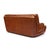 Brown Italian Modernist Cognac Large Two Seat Leather Sofa For Sale - Image 8 of 9