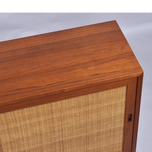 Wood Borge Mogensen for Karl Andersson & Soner Teak Cane Front Cabinet For Sale - Image 7 of 11