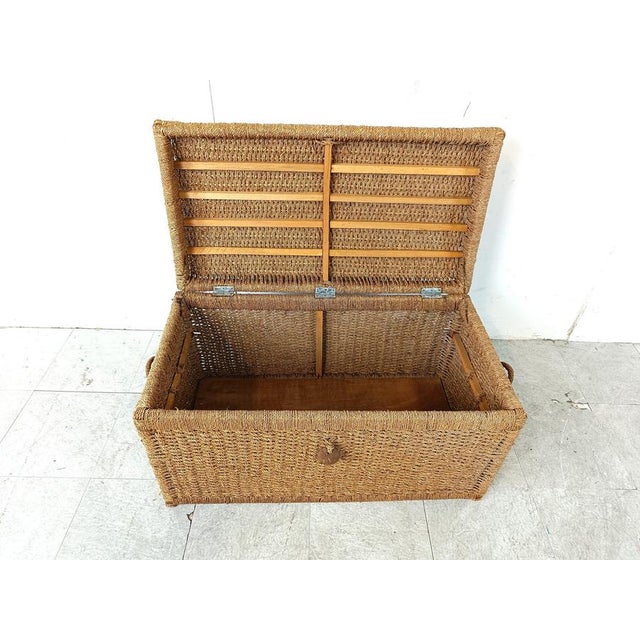 Vintage Papercord Chest, 1970s For Sale - Image 9 of 12