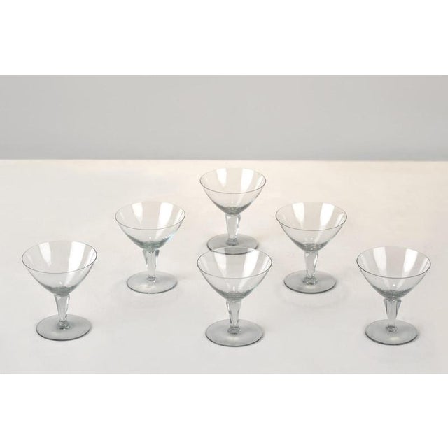 1930s Sherry Glasses by Wilhelm Wagenfeld for VLG Weisswasser, Germany, 1937, Set of 6 For Sale - Image 5 of 8