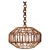 Chandelier in bamboo and rattan with chain made in Italy in the 1960s. Up to 250V (Europe/UK Standard).The wiring of this...