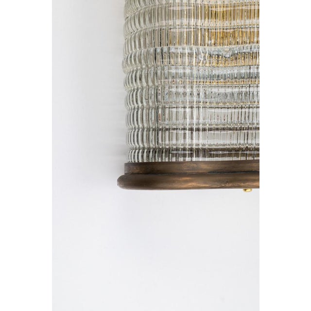 1950s Large Art Deco Venini Murano Glass Wall Lamp 1950s attributed to Carlo Scarpa for Venini For Sale - Image 5 of 10
