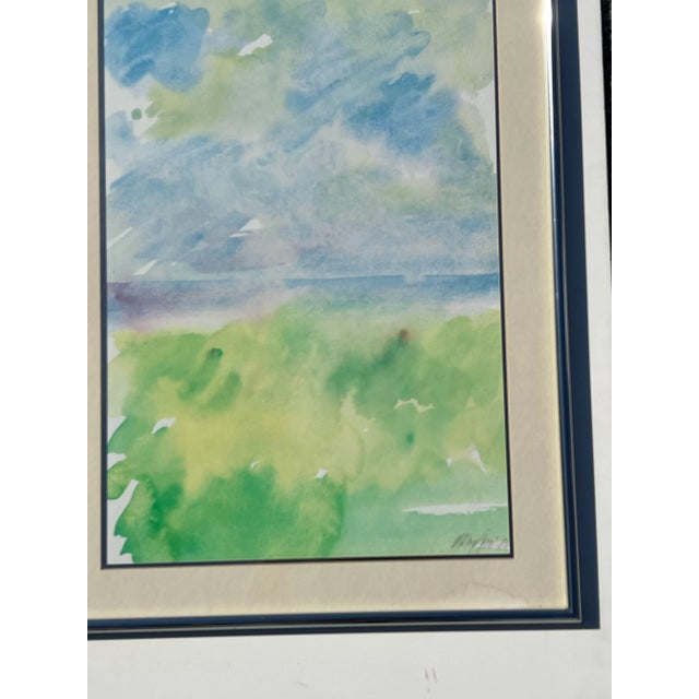 Abstract Vintage Ole Kortzau Abstract Watercolor on Paper For Sale - Image 3 of 11