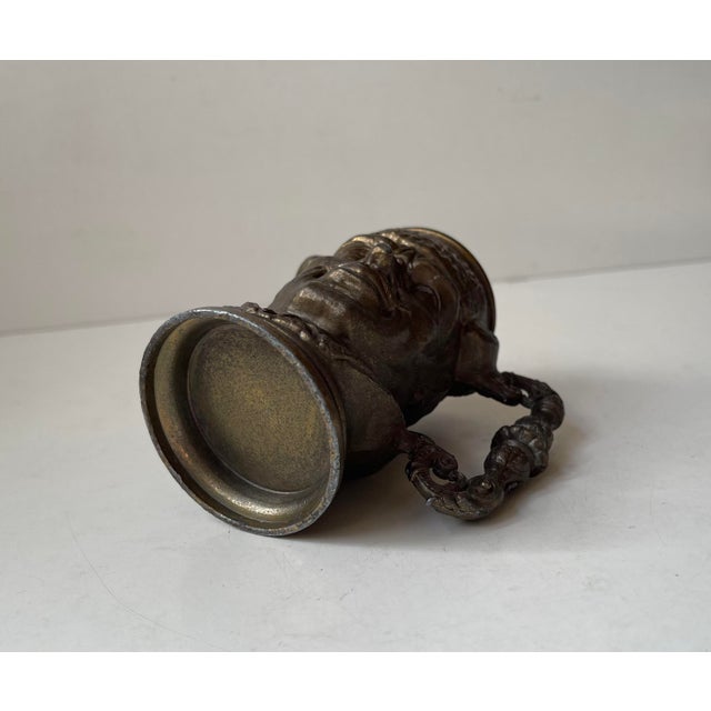 Metal Antique Admiral Bust Pencil Holder in Metal, 1890s For Sale - Image 7 of 8