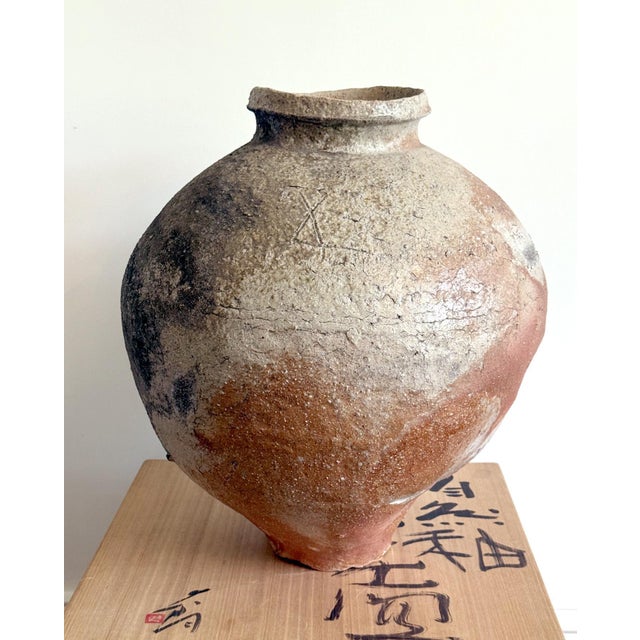 Large Japanese Contemporary Shigaraki Tsubo with Tomobako by Shiro Tsujimura For Sale - Image 16 of 18
