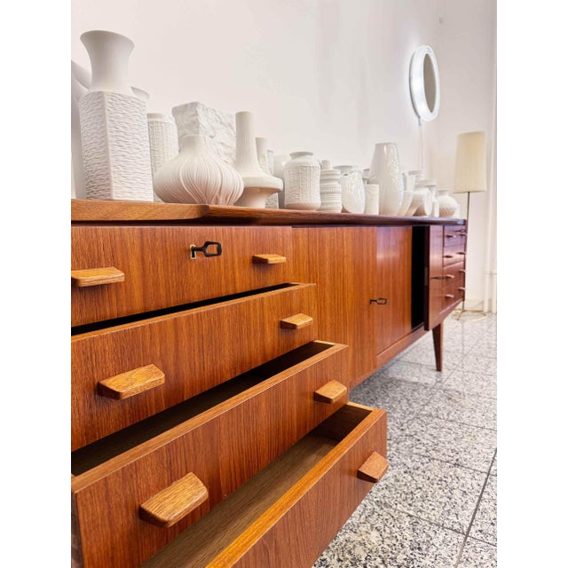 Wood Mid-Century Design Teak Sideboard For Sale - Image 7 of 15