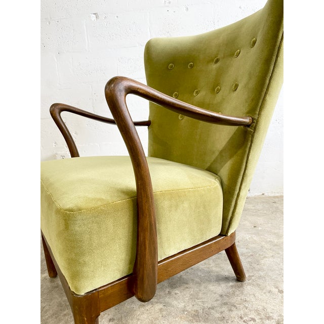 Produced by Alfred Christensen for Slagelse Møbelværk in the 1940s. Recently recovered.