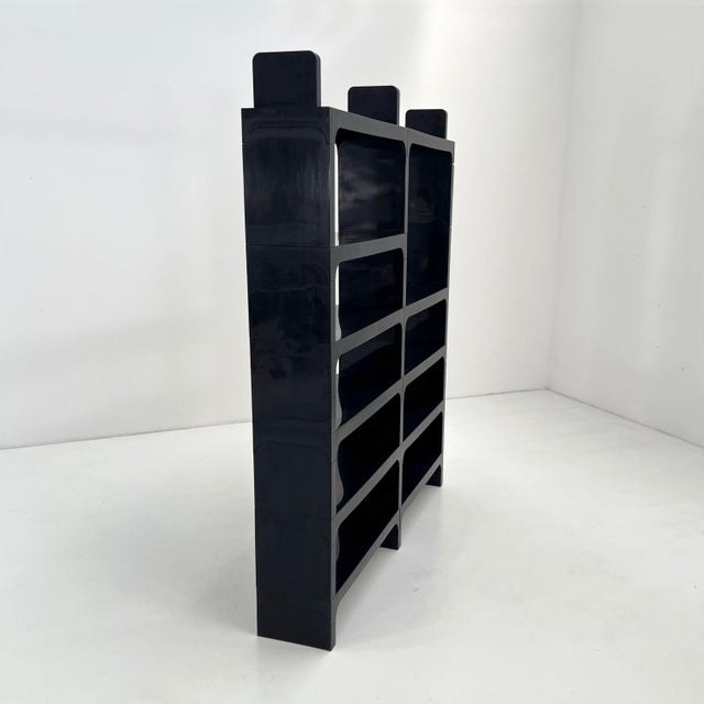 Kartell Black Modular Shelf by Olaf Von Bohr for Kartell, 1970s For Sale - Image 4 of 11