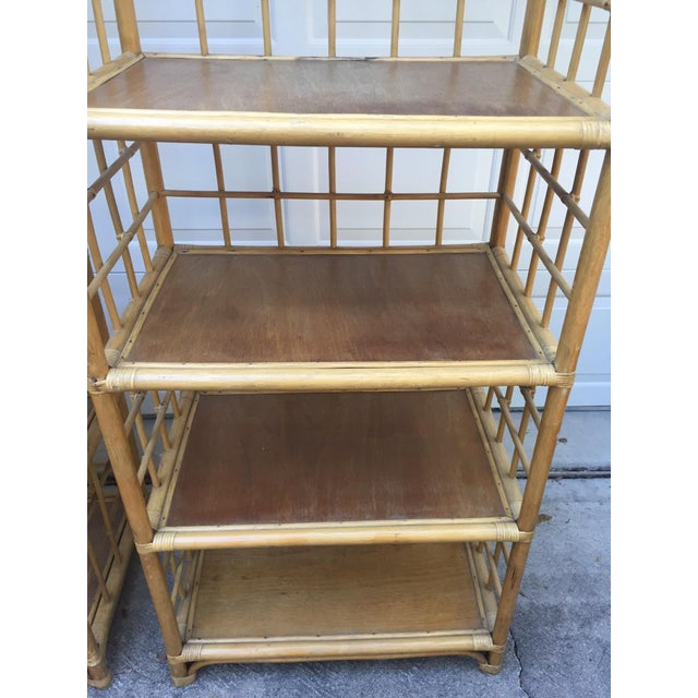 Vintage Bamboo Etagere Pair Chairish