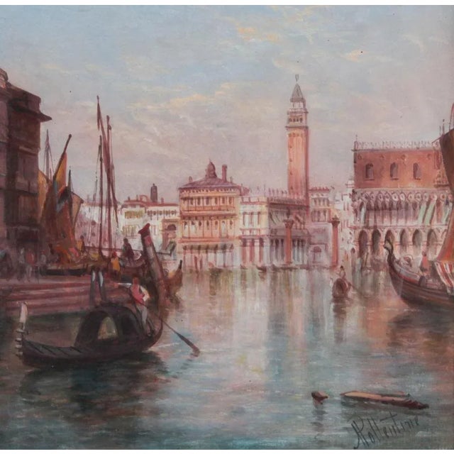 Alfred Pollentine, Venice, 1800s, Oil on Canvas, Framed For Sale - Image 4 of 11
