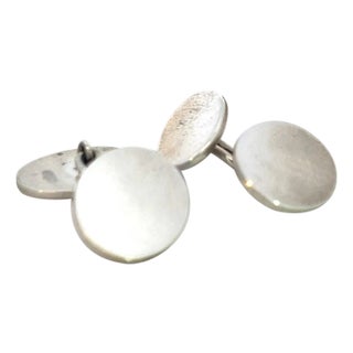 1990s Pair of Tiffany & Co Estate Cufflinks Sterling Silver For Sale