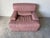 1980s Italian Postmodern Salotti Natuzzi Pink Leather Lounge Chair/ Sold For Sale - Image 4 of 12