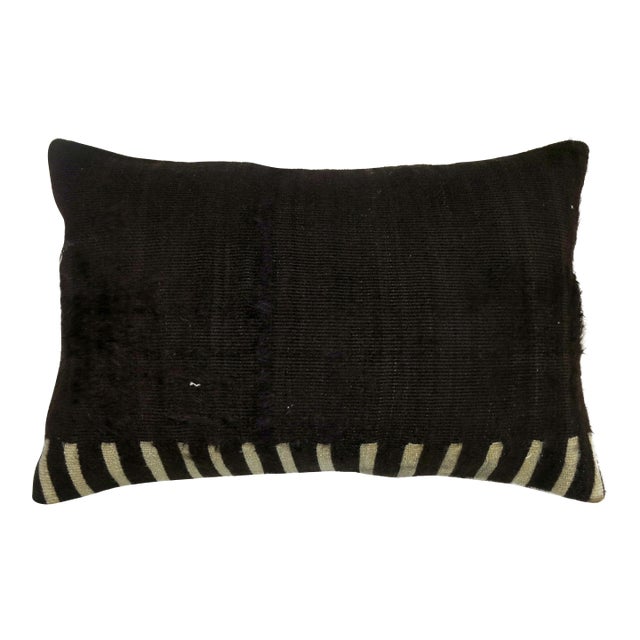 Minimal Mohair Lumbar Size Rug Pillow For Sale