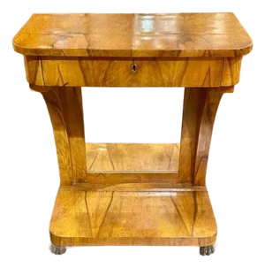 19th C. German Biedermeier Walnut Table