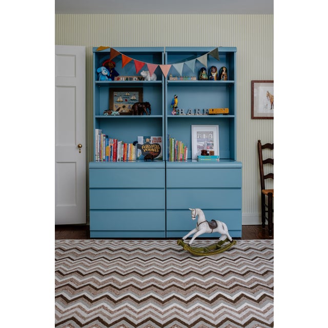 Erin Gates Erin Gates by Momeni Abbot Neutral Chevron Wool Rug 2' X 3' For Sale - Image 4 of 12