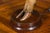 Brown arly 20th Century English Deer Leg Wired Table Lamp Dated 1908, Mounted on a Circular Wooden Base For Sale - Image 8 of 11