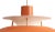 Poul Henningson orange PH5 mini pendants for Louis Poulsen. Poul Henningsen originally introduced the full-sized PH 5...