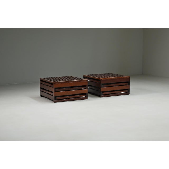 Postmodern Tetra Tables by Bernard Vuarnesson for Bellato, Italy, 1980s, Set of 2 For Sale - Image 3 of 10