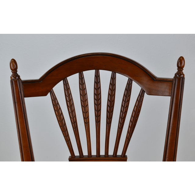Ethan Allen Country French Collection Wheat Sheaf Back Rush Seat