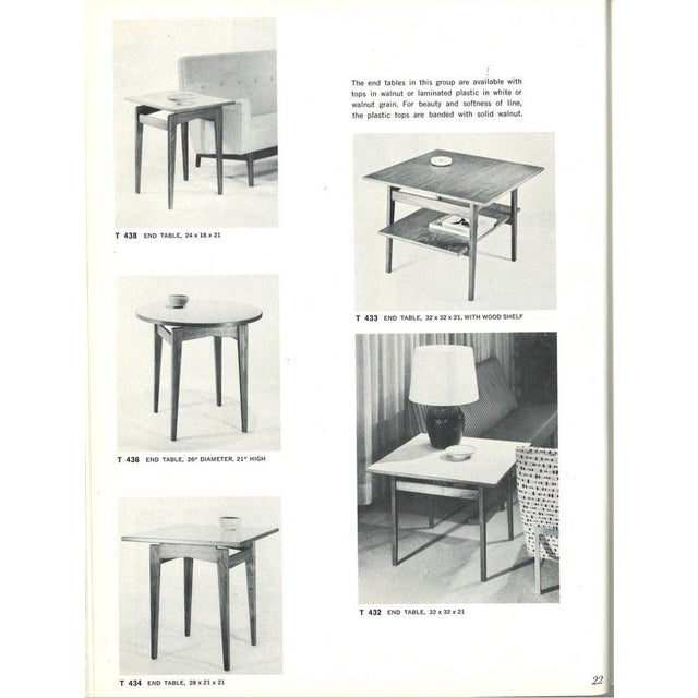 1950s Mid-Century Modern Floating Top Walnut Side Table by Jens Risom For Sale - Image 10 of 10