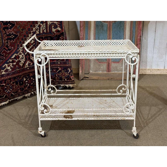 Vintage Serving Cart in Wrought Iron, 1950s For Sale - Image 16 of 16