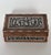 Near antique Persian handmade wood box with micro-marquetry, bone and embossed silver. The silver plates cover the top and...