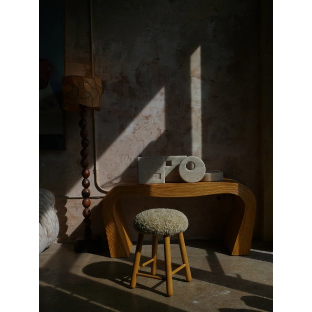 Modern Roman Travertine Geometric Circle Sculpture For Sale - Image 4 of 11