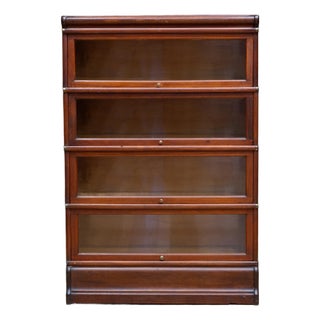 Late 19th C. Mahogany Globe-Wernicke 4 Stack Lawyer's Bookcase c.1890-1899 For Sale