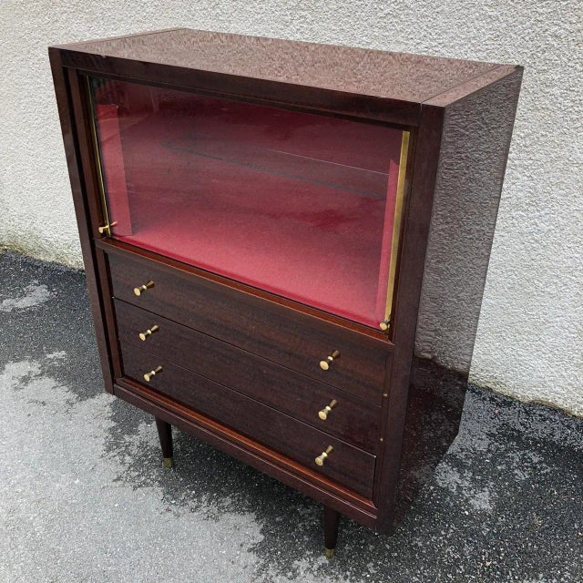 Mahogany Display Cabinet, 1960s For Sale - Image 6 of 17
