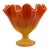 Mid 20th Century Modern Orange Bittersweet Pedestal Compote Candy Bowl Dish by l.e. Smith For Sale