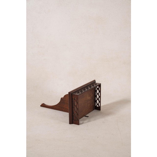 19th Century 19th Century Pair English Mahogany Wall Brackets With Carved Shelf For Sale - Image 5 of 6