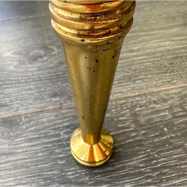 Metal Vintage Side Table in Bronze, Brass and Onyx, Italy, 1960s For Sale - Image 7 of 10