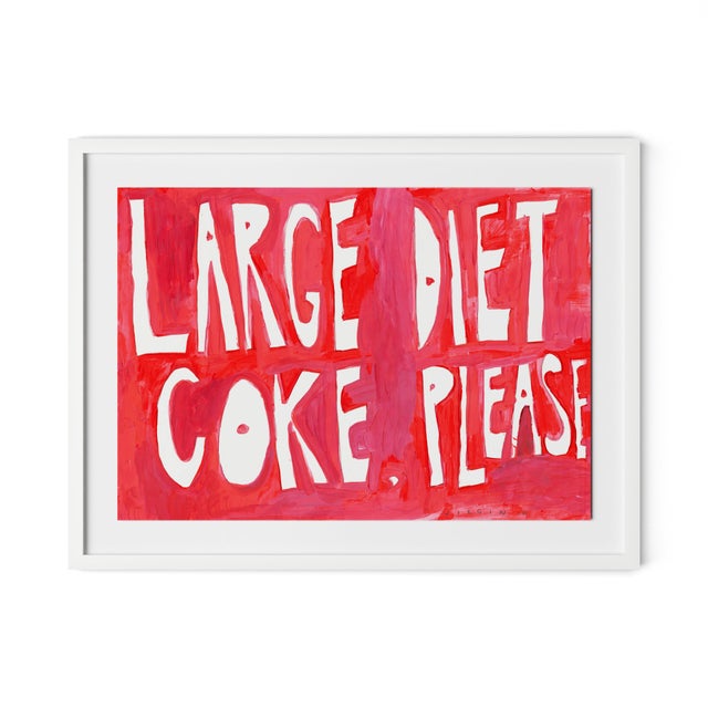 Virginia Chamlee Large Diet, Please by Virginia Chamlee in White Frame, Medium Art Print For Sale - Image 4 of 4