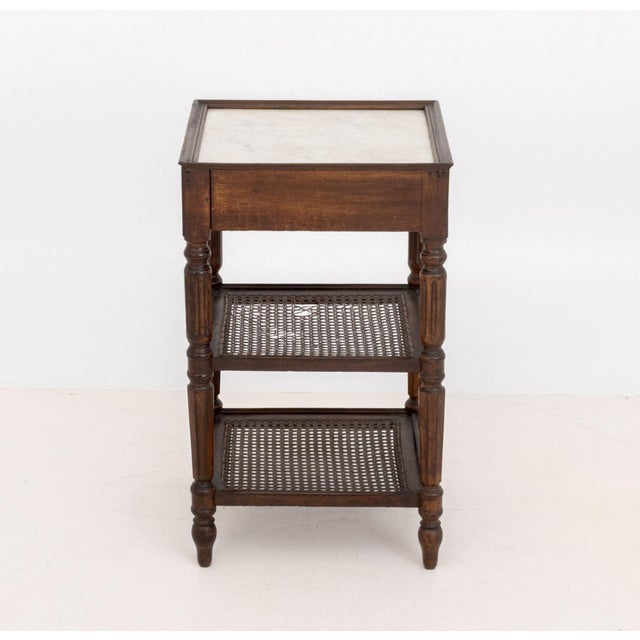 Brown Louis Philippe Cane-Paneled Oak Etagere, 19th Century For Sale - Image 8 of 9