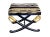 1960s 1960s Vintage Empire Style Ebonized Cross-Sword Stool With Gilt Highlights For Sale - Image 5 of 5