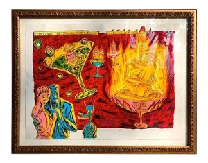 David Sandlin Waltz of the Angels 1992 Original Signed Framed Lithograph