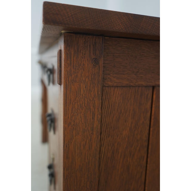Stickley Mission Oak Arts & Crafts Executive Desk For Sale - Image 14 of 18