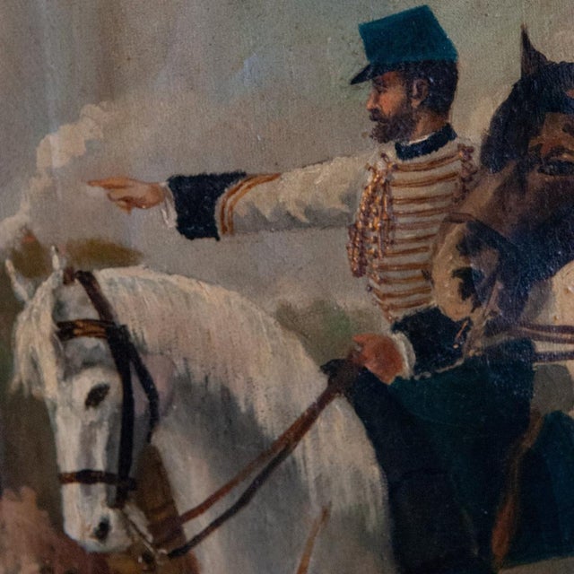 J. Cusachs, Military Officers on Horseback, 1890s-1910s, Oil on Canvas For Sale - Image 5 of 8