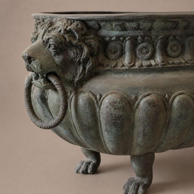 Renaissance Style Oval Bronze Planter, 1900s For Sale - Image 4 of 8