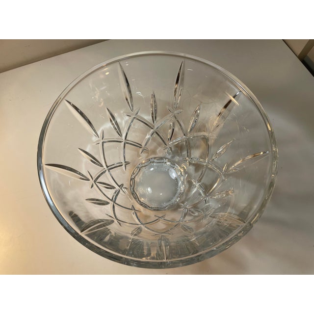 Late 20th Century Gorham Crystal Glass Bowl - Lady Anne Pattern - Large and Heavy For Sale - Image 5 of 6