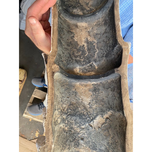 Monumental Continental Glazed Terracotta Palm Tree and Chinoiserie Stove For Sale - Image 11 of 14