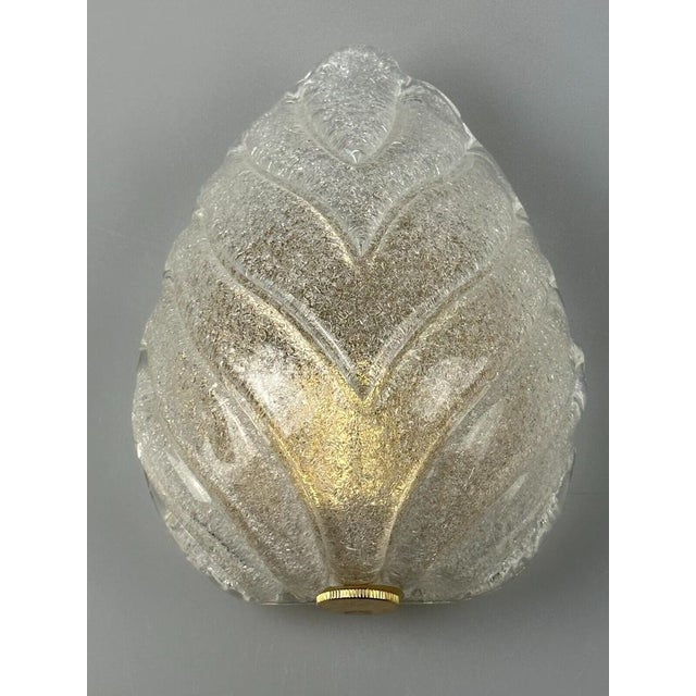 Gold Spage Age Wall Lamp in Glass & Brass, 1970s For Sale - Image 8 of 18