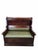 Green Vintage Colonial Revival Mahogany Storage Bench With Olive Green Seat For Sale - Image 8 of 9