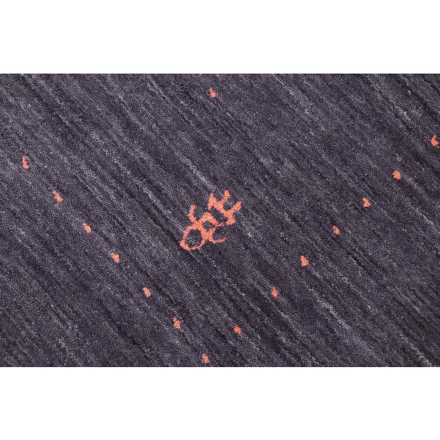 Contemporary Gabbeh Adalyn Grayish Blue Wool Rug - 8'3''x10'0'' For Sale In New York - Image 6 of 9