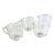 Vintage Clear Glass Punch Cups Set of 4 For Sale