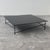 Black Minimalist Black Glass Coffee Table with Industrial Metal Base For Sale - Image 8 of 11