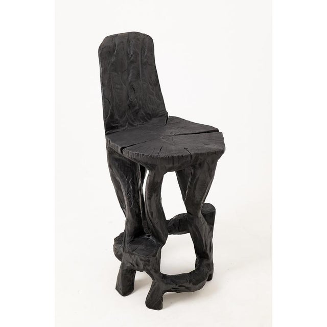 Sculptural Bar Chair in Wood by Logniture For Sale - Image 15 of 16