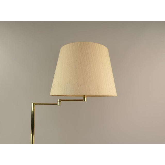 Mid-Century Modern Vintage Brass Floor Lamp with Swivel Arm, Germany, 1970s For Sale - Image 3 of 18