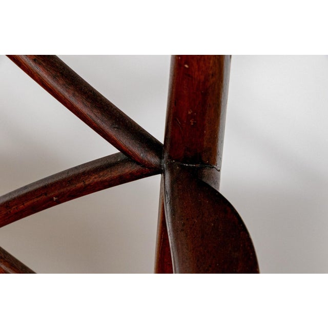 English Georgian Chinese Chippendale Style Mahogany Cockpen Armchair For Sale - Image 13 of 18