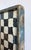 Antique Primitive Wood Blue, Black and White Checkerboard For Sale - Image 6 of 7